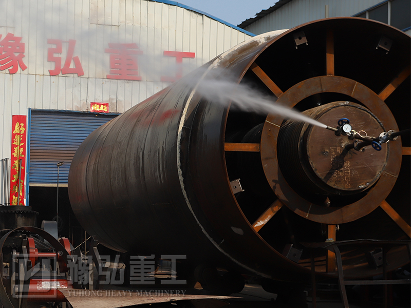 豫弘重工蒸汽煤泥烘干机设备试压现场